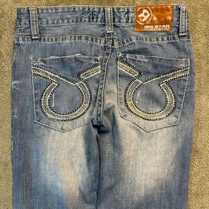 BIG STAR Jeans Womens 34 Blue Maddie Bootcut Whisker Western Stitched Stretch